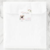 Eine winzige Espresso Martini Babydusche Quadratischer Aufkleber (Tasche)