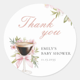 Eine winzige Espresso Martini Babydusche Runder Aufkleber