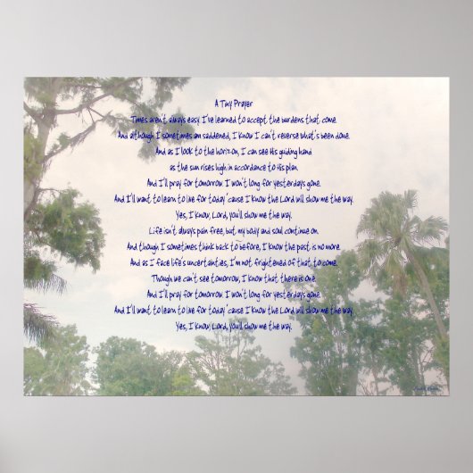 Eine winzige Gebetspresse Poster (Vorne)
