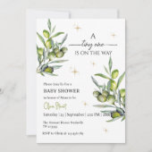 Eine winzige ist auf dem Weg zur Baby-Dusche Einladung (Vorderseite)