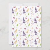 Eine winzige Osterblütendusche Dankeskarte (Rückseite)