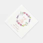 Eine winzige Osterblütendusche Serviette (Ecke)