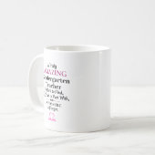 Eine wirklich erstaunliche Kindergartenlehrerin Kaffeetasse (Vorderseite Links)