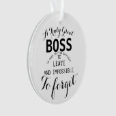 Eine wirklich große Chef-Chefgeschenk Verzierung Ornament (Vorderseite)