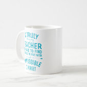 Eine wirklich Phantastische Lehrerin Türkis Aqua C Kaffeetasse (Vorderseite Links)