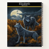 Eine Wolfserenade unter dem bezaubernden Mondlicht Notizblock (Rückseite)