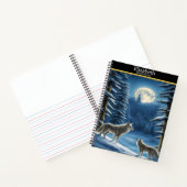 Eine Wolfserenade unter dem Vollmondlicht Notizblock (Innenseite)