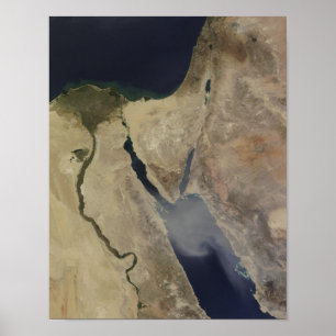 Eine Wolke des tan Staubes von Saudi-Arabien Poster