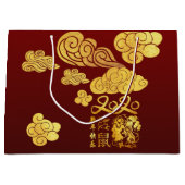 Eine WolkenbeutelRat-Papier-geschnitten Chinesisch Große Geschenktüte (Vorderseite)