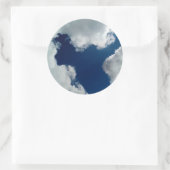 Eine Wolkenkurve Runder Aufkleber (Tasche)