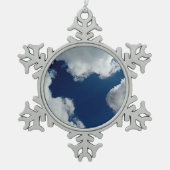 Eine Wolkenkurve Schneeflocken Zinn-Ornament (Vorderseite)