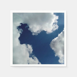 Eine Wolkenkurve Serviette