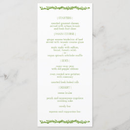 Eine Woodsy-Elegance | Menü für Hochzeiten im Empf Menükarte