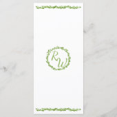 Eine Woodsy-Elegance | Menü für Hochzeiten im Empf Menükarte (Rückseite)