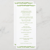 Eine Woodsy-Elegance | Menü für Hochzeiten im Empf Menükarte (Vorne/Hinten)