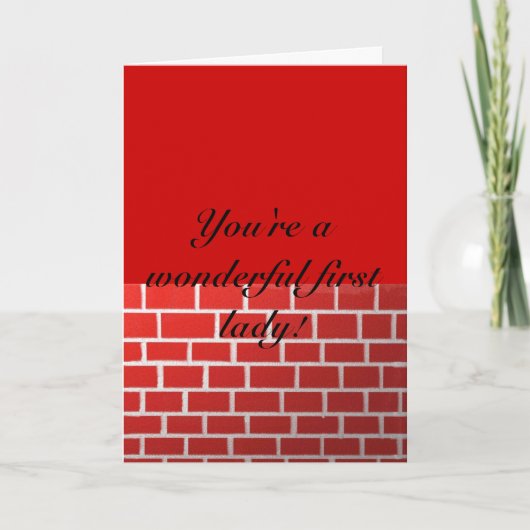 Eine wunderbare First Lady Dankeskarte (Vorderseite)