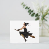 Eine wunderbare Hexe fliegt auf ihrem Zimmer weg Postkarte (Stehend Vorderseite)