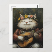 Eine wunderbare musikalische Kätzchen Postkarte (Vorne/Hinten)