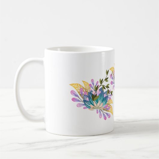 Eine wunderschön gestaltete Teacup-Illustration Kaffeetasse (Links)