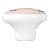 Eine wunderschöne blaue Krabbe mit Wasserfarben un Keramikknauf (Seitenansicht)