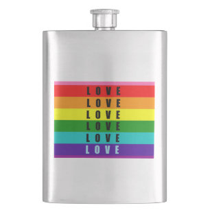 Eine wunderschöne Flasche mit Metallic Drinks Flachmann