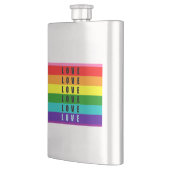 Eine wunderschöne Flasche mit Metallic Drinks Flachmann (Links)