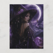 Eine wunderschöne Hexe Postkarte (Vorderseite)
