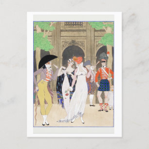 Eine wunderschöne Palais-Ansammlung von Barbier Po Postkarte