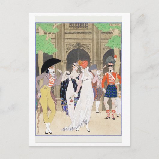 Eine wunderschöne Palais-Ansammlung von Barbier Po Postkarte (Vorderseite)