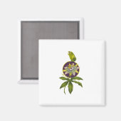 Eine wunderschöne Passionsfrucht-Blume Magnet (Vorderseite/Rückseite)