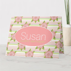 Eine wunderschöne, Personalisierte Flower Geburtst Karte