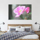 Eine wunderschöne rosa Rose-Leinwand Leinwanddruck (Insitu (Schlafzimmer))