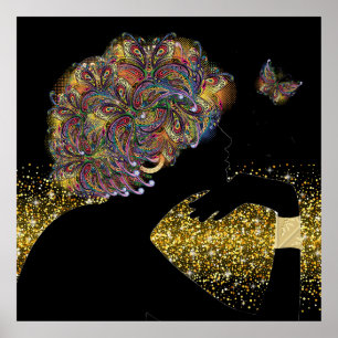 Eine wunderschöne Soul-Schmetterlingsdame Poster