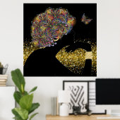 Eine wunderschöne Soul-Schmetterlingsdame Poster (Heimbüro)