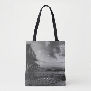 Eine wunderschöne Strandtasche in Graustufen Tasche