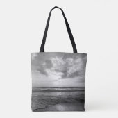 Eine wunderschöne Strandtasche in Graustufen Tasche (Rückseite)