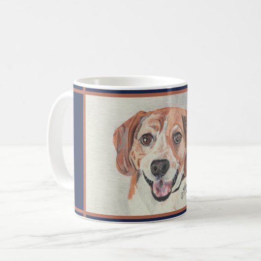Eine wunderschöne Tasse für Beagle (Vorderseite Links)