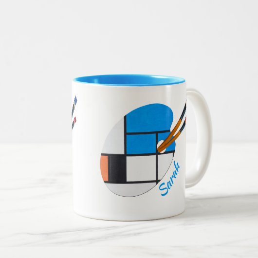 Eine wunderschöne Tasse mit einem Gemälde von Paul (VorderseiteRechts)