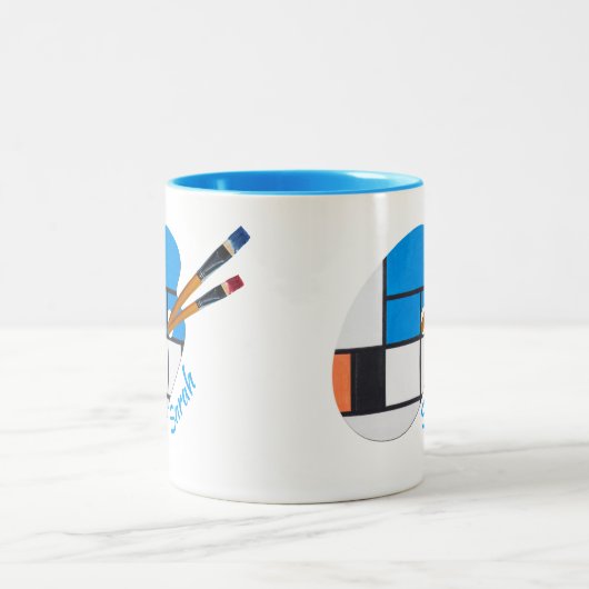 Eine wunderschöne Tasse mit einem Gemälde von Paul (Mittel)