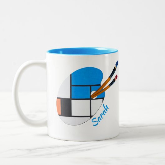 Eine wunderschöne Tasse mit einem Gemälde von Paul (Links)