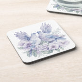 Eine wunderschöne Taube-Wasserfarbe Getränkeuntersetzer (Linke Seite)