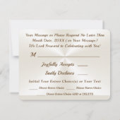 Eine wunderschöne Vorlage für das RSVP-Menü für Ho (Rückseite)