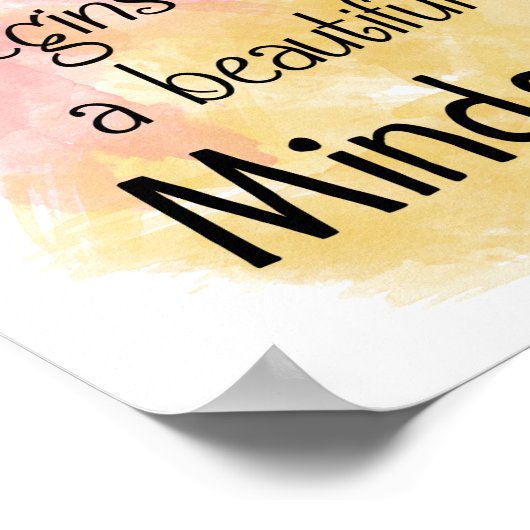 Eine wunderschöne Wasserfarbe Poster (Ecke)