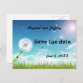 Eine Wunschhochzeit speichern das Datum Ankündigungspostkarte (Vorne/Hinten)