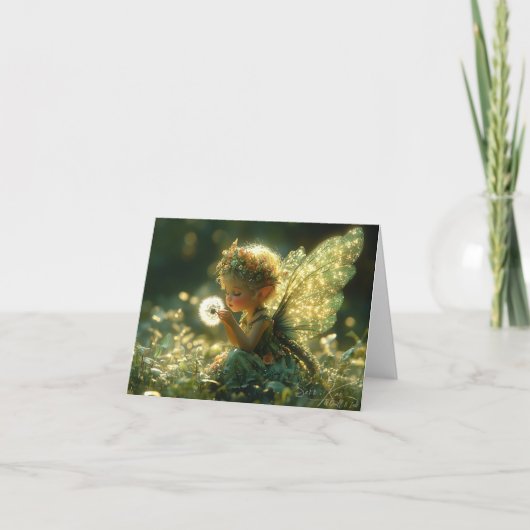 Eine Wunschkarte der Fee Dankeskarte (Vorderseite)