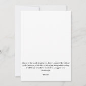 Eine Wüstenoase Feiertagskarte (Rückseite)