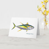 Eine Yellowfin Thunfisch-Grüße-Karte Karte (Gelbe Blume)