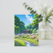Eine zarte Oase im Herzen des Waldes Postkarte (Stehend Vorderseite)