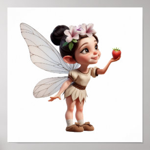 Eine zauberhafte kleine Cartoon Fairy Poster