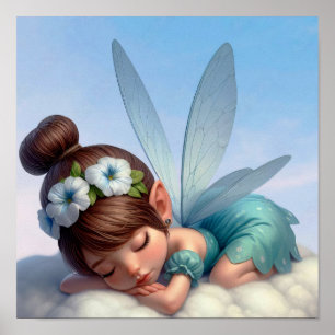 Eine zauberhafte kleine Cartoon Fairy Poster